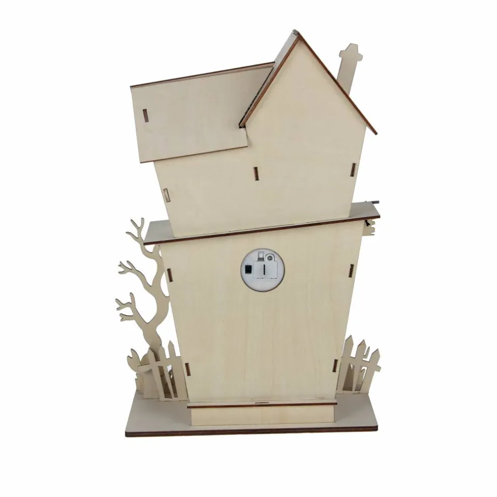 12.25" Haunted Graveyard House DIY LED Wood Décor by Make Market®