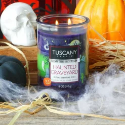 Haunted Graveyard: Phantom Smoke & Dark Woods Scented Halloween Candle (18 oz)