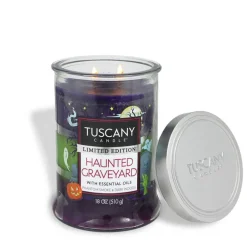 Haunted Graveyard: Phantom Smoke & Dark Woods Scented Halloween Candle (18 oz)