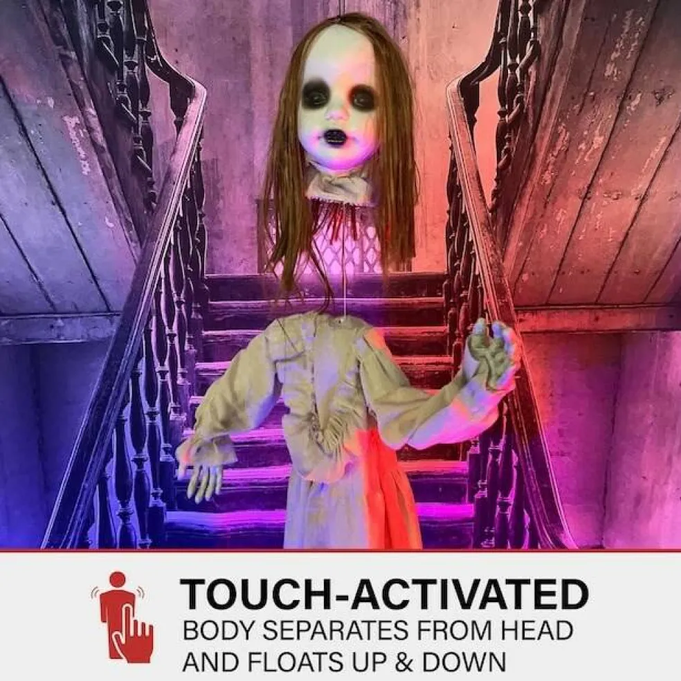 Haunted Hill Farm 3.92-ft Freestanding Musical Lighted Zombie Animatronic Halloween Prop