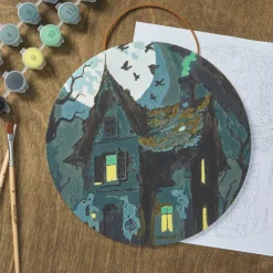 8" Haunted House Paint-by-Number Plywood Surface Kit by Artist's Loft®