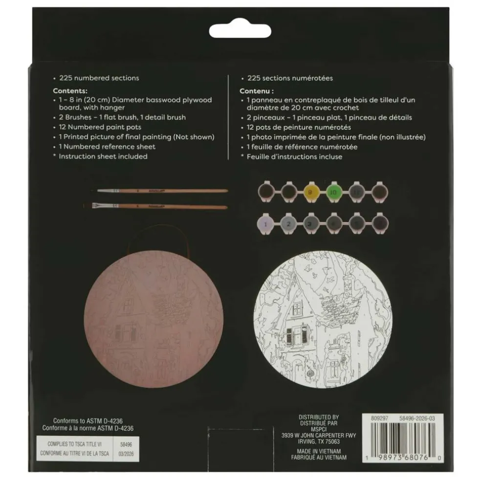 8" Haunted House Paint-by-Number Plywood Surface Kit by Artist's Loft®