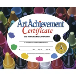 Hayes® Art Achievement Certificate, 3 Packs of 30