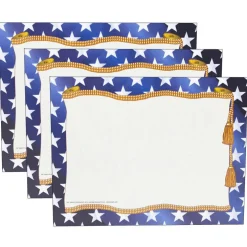 Hayes® Stars Border Certificate, 3 Packs of 50