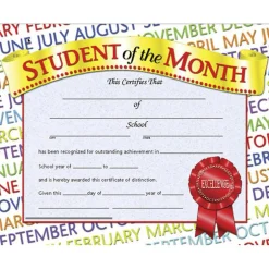 Hayes® Student of the Month Certificate Set, 3 Packs of 30