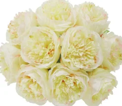 10 Heads Artificial Peony Silk Flowers for Home, Wedding, and Party Decor