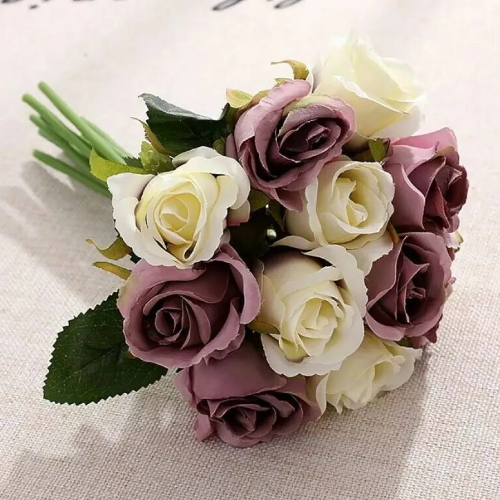 12 Head Silk Rose Flowers