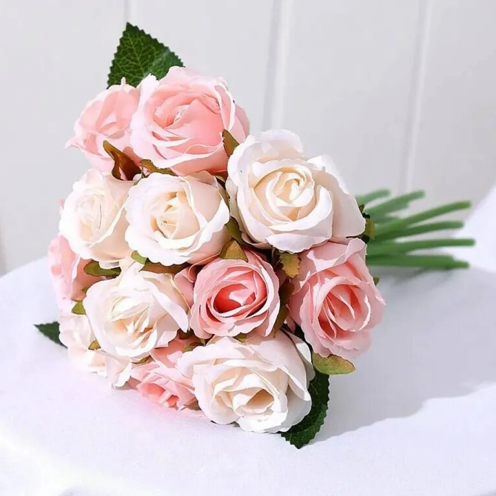 12 Head Silk Rose Flowers