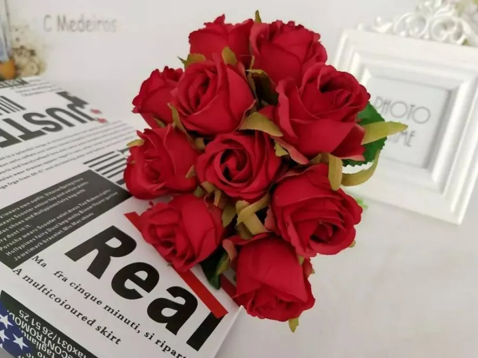 12 Head Silk Rose Flowers