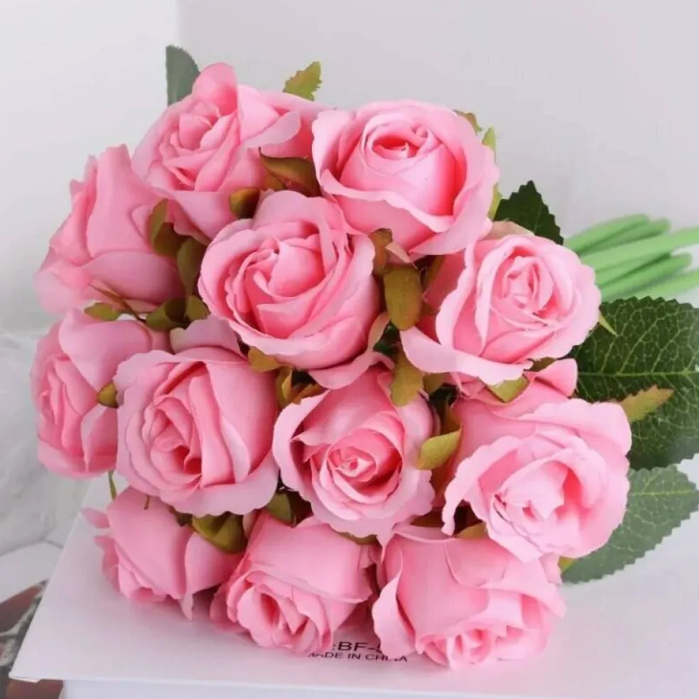 12 Head Silk Rose Flowers