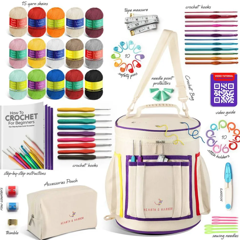 Hearth & Harbor Crochet Bag Organizer Kit