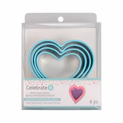 Hearts Stainless Steel Nested Cookie Cutter Set by Celebrate It®