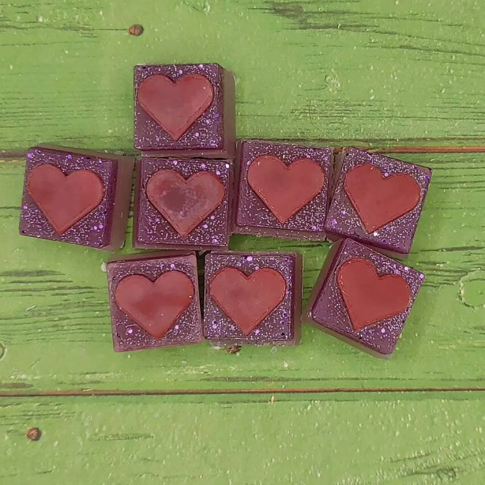 Hearts Wax Melt Snap Bar Silicone Mold
