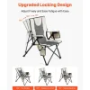 Heated Camping Chair, 3 Heat Settings, Folding High Back Chair with Armrest & Cupholder