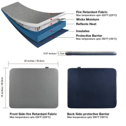Heat Press Mat for Cricut Easypress 2/Cricut Easypress(12X12 inch, 2 Mats), Easy Press Mat for HTV Craft Vinyl Ironing Insulation Transfer Projects