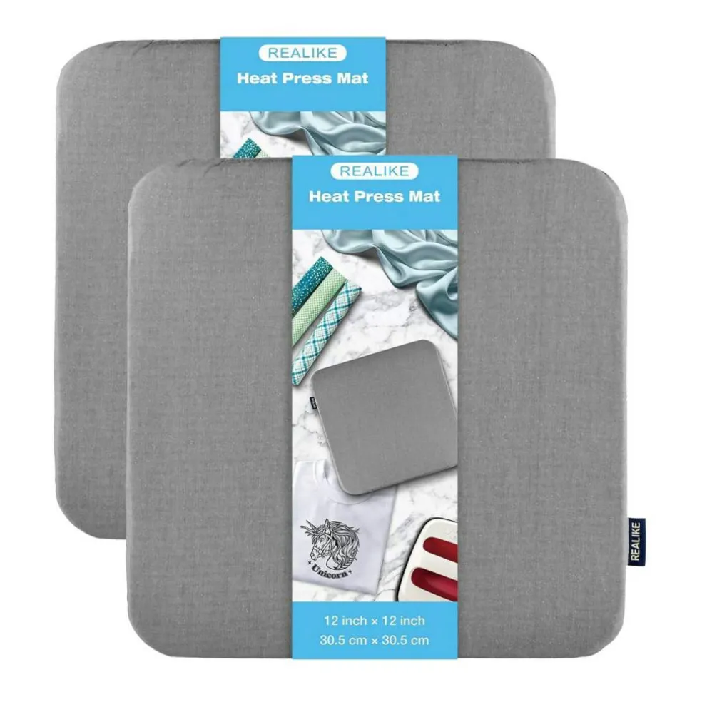 Heat Press Mat for Cricut Easypress 2/Cricut Easypress(12X12 inch, 2 Mats), Easy Press Mat for HTV Craft Vinyl Ironing Insulation Transfer Projects