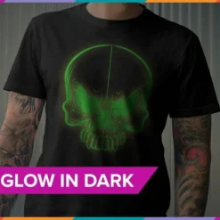 Heat Transfer Paper for Dark T Shirts (5 Sheets, 8.5x11'') GLOW IN THE DARK GREEN Iron on Transfers Paper Printable Heat Transfer Vinyl for Inkjet Printer