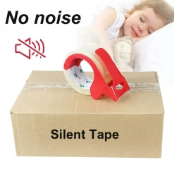 Heavy Duty Clear Packing Tape,2 Rolls with refillable Dispenser,Noiseless Packaging Tape 1.88 Inches x 55 Yards,Industrial Grade Boxes Shipping Tape for Moving,Mailing and Storages