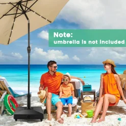 Heavy-Duty Mobile Umbrella Base with Wheels – Fillable Stand for 1.25