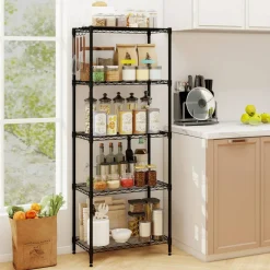 Heavy Duty 5-Tier Metal Storage Shelves Adjustable Wire Rack 750 lbs