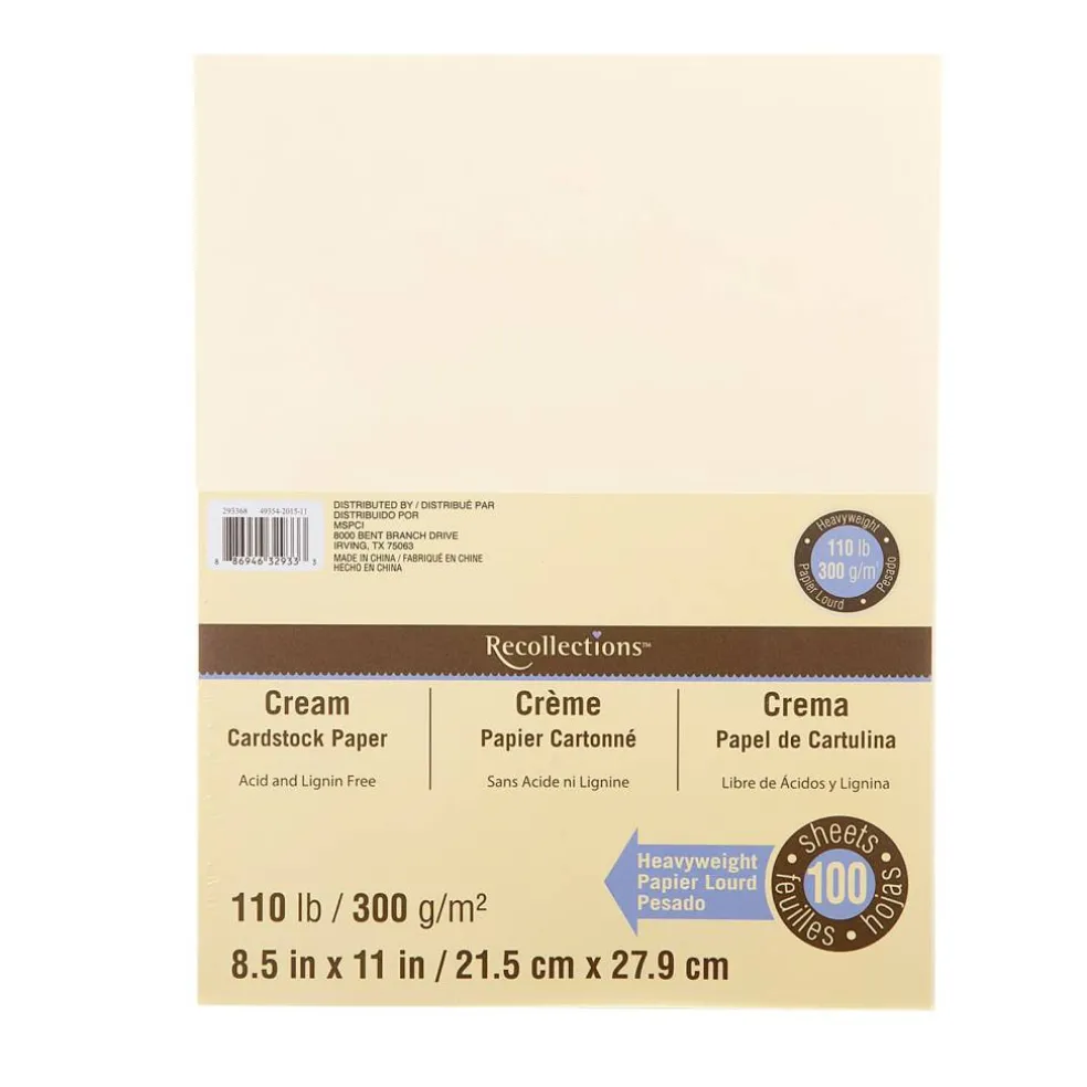 Heavyweight 8.5" x 11" Cardstock Paper by Recollections™, 100 Sheets