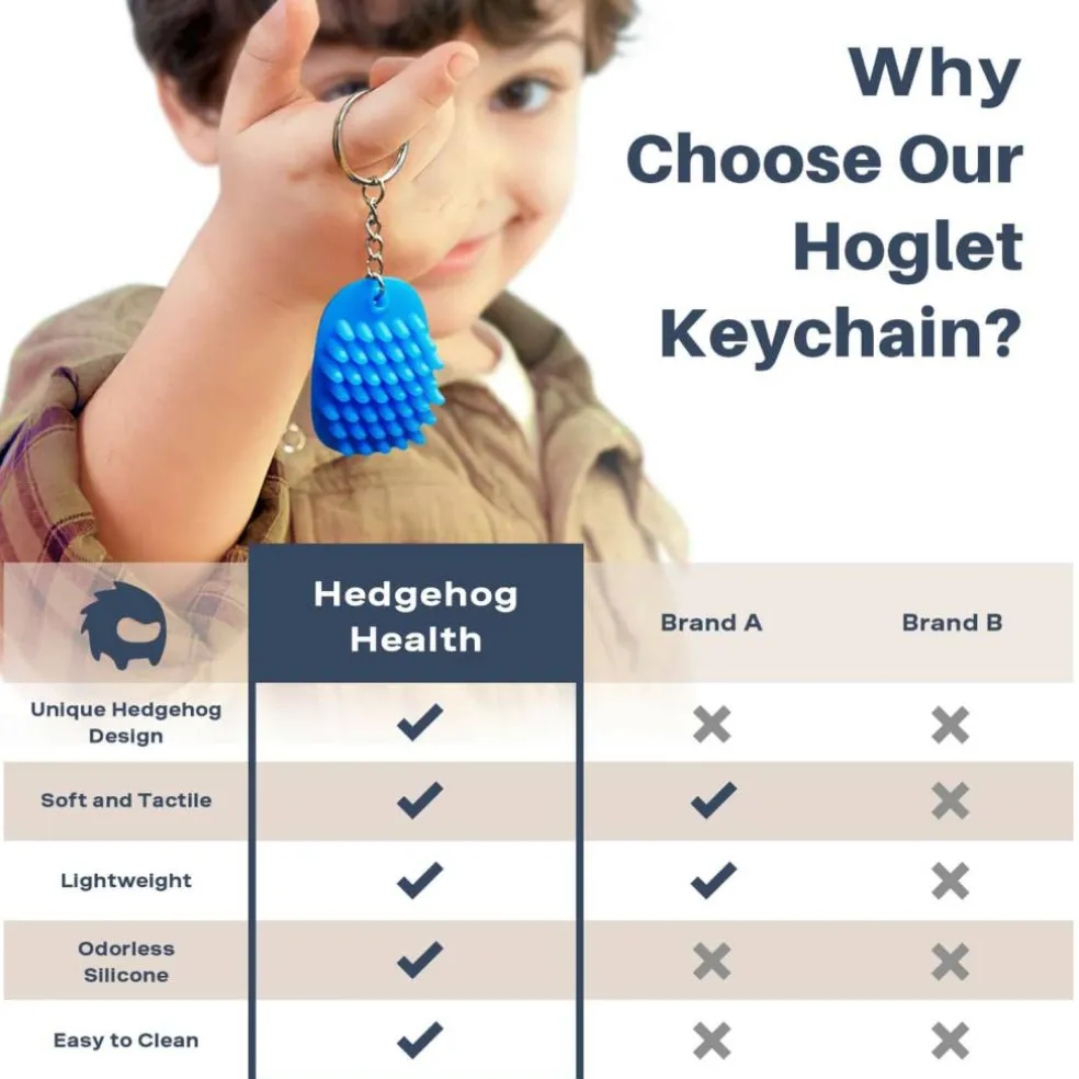 Hedgehog 2" Fidget Keychain