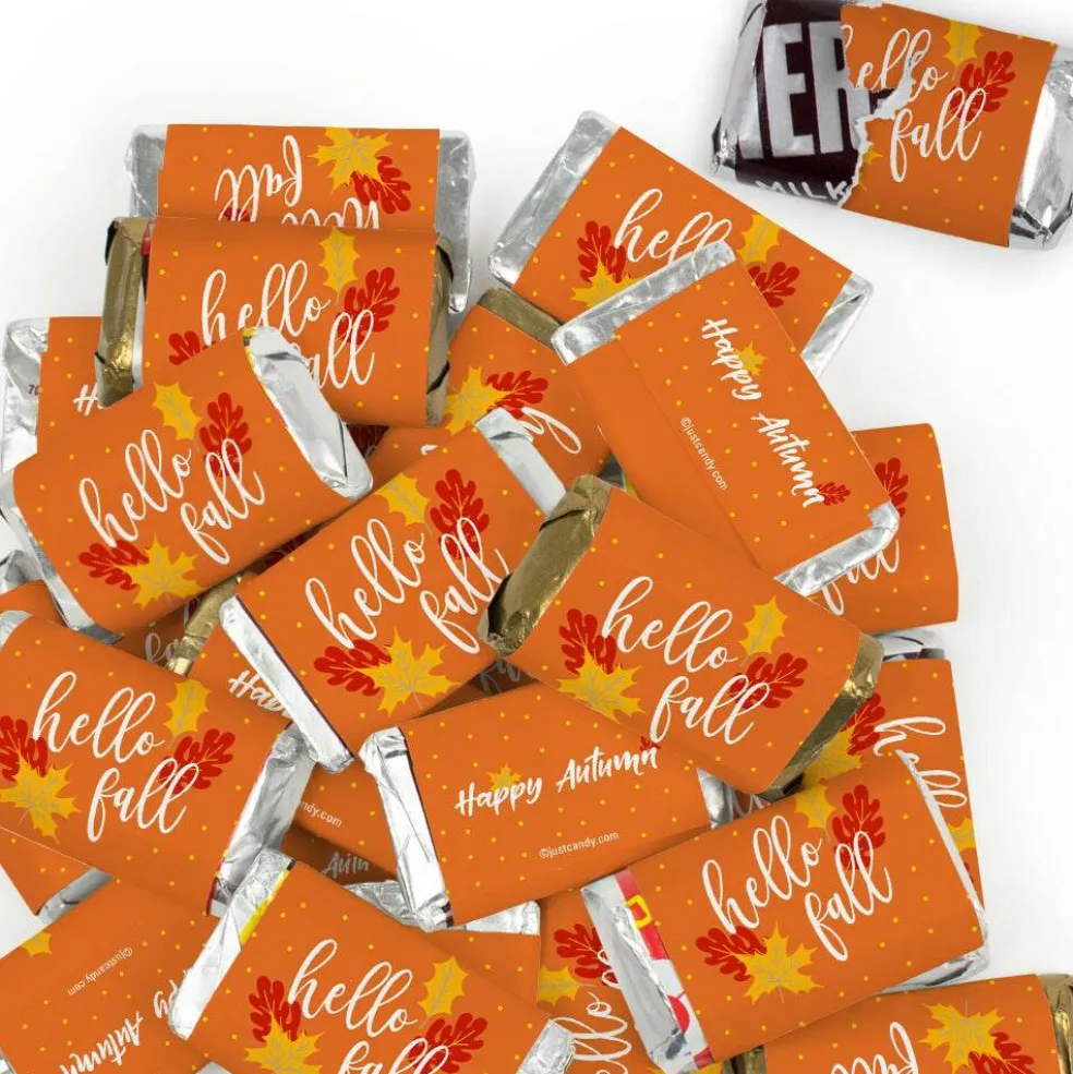 Hello Fall Candy Party Favors Hershey's Miniatures Chocolate by Just Candy - Autumn