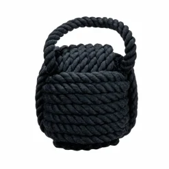 Hello Honey® 6" Black Nautical Rope Knot Decoration