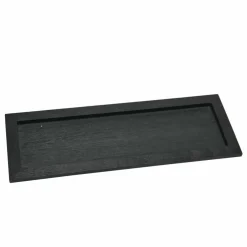 Hello Honey® Black Wood Tray with Glass Bottle Vases Set