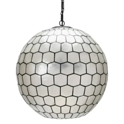 Hello Honey® Capiz Honeycomb Ceiling Light