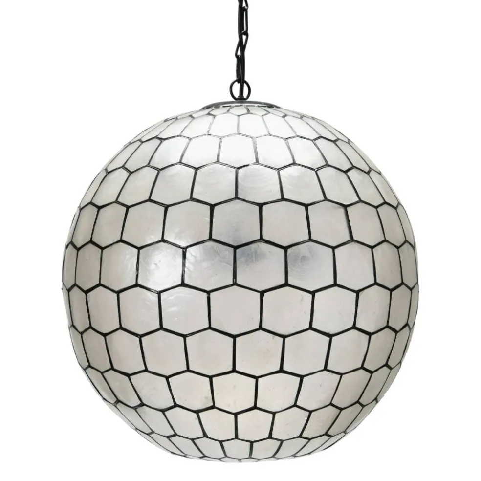 Hello Honey® Capiz Honeycomb Ceiling Light