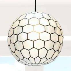 Hello Honey® Capiz Honeycomb Ceiling Light