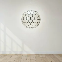 Hello Honey® Capiz Honeycomb Ceiling Light