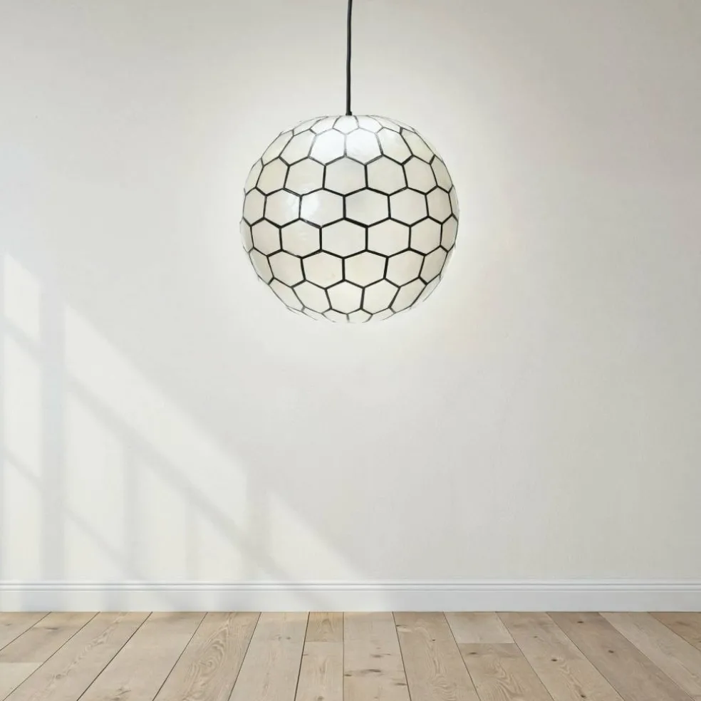 Hello Honey® Capiz Honeycomb Ceiling Light