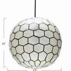 Hello Honey® Capiz Honeycomb Ceiling Light