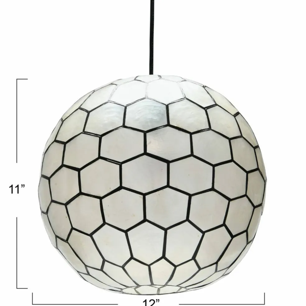Hello Honey® Capiz Honeycomb Ceiling Light
