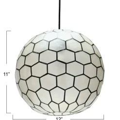 Hello Honey® Capiz Honeycomb Ceiling Light