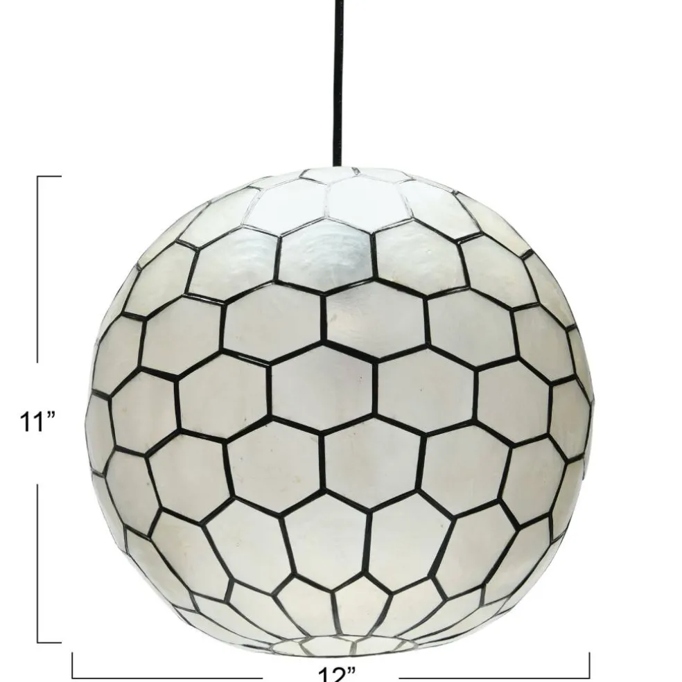 Hello Honey® Capiz Honeycomb Ceiling Light