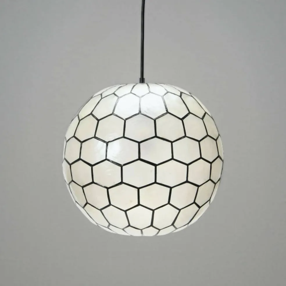 Hello Honey® Capiz Honeycomb Ceiling Light
