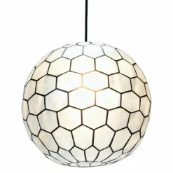 Hello Honey® Capiz Honeycomb Ceiling Light