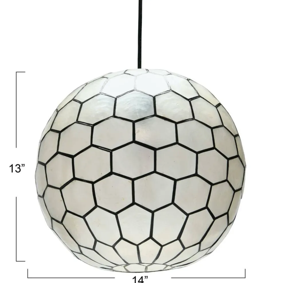 Hello Honey® Capiz Honeycomb Ceiling Light