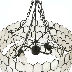 Hello Honey® Capiz 2-Tier Honeycomb Chandelier
