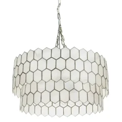 Hello Honey® Capiz 2-Tier Honeycomb Chandelier