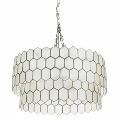 Hello Honey® Capiz 2-Tier Honeycomb Chandelier