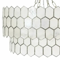 Hello Honey® Capiz 2-Tier Honeycomb Chandelier