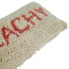 Hello Honey® Cream & Red "Peachy" Tufted Wool & Cotton Lumbar Pillow