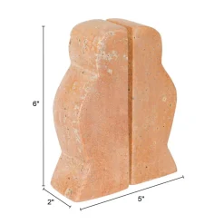 Hello Honey Decorative Travertine Wave Bookends