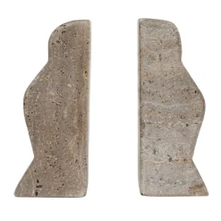 Hello Honey Decorative Travertine Wave Bookends