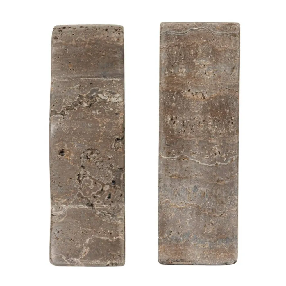 Hello Honey Decorative Travertine Wave Bookends