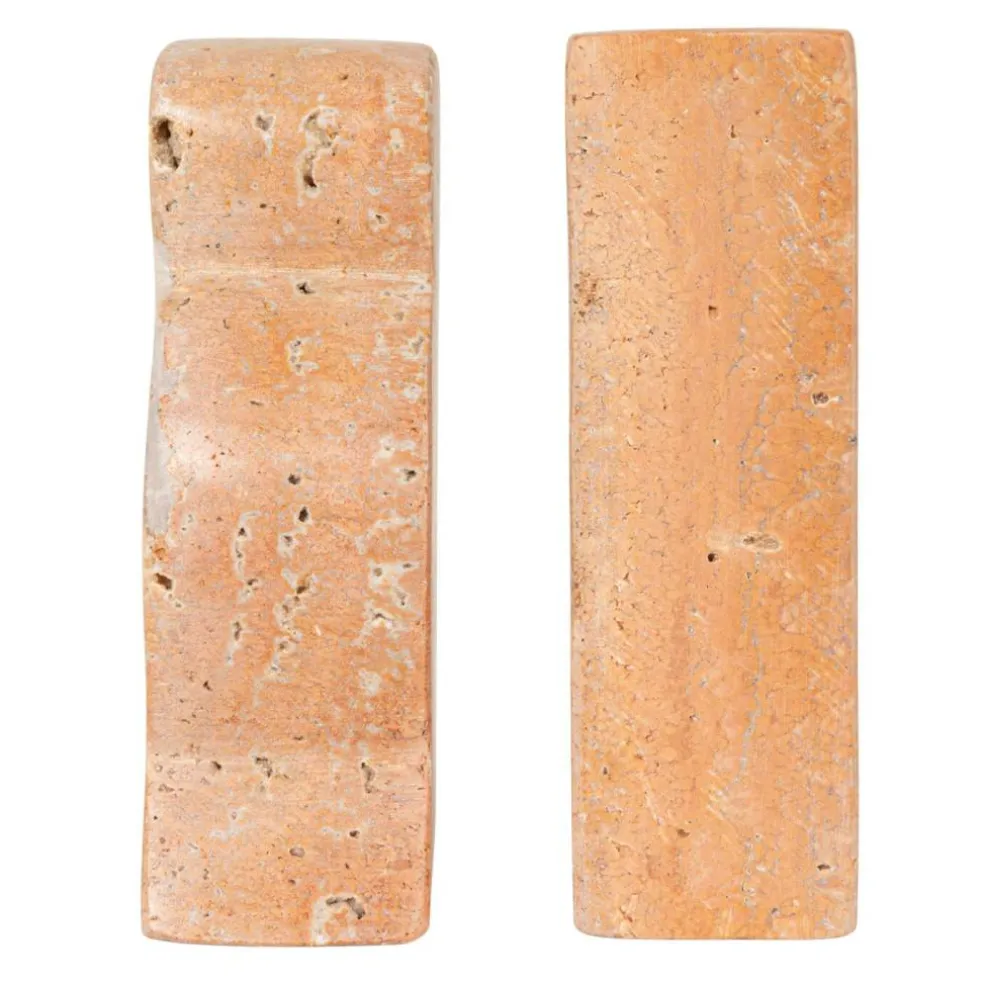 Hello Honey Decorative Travertine Wave Bookends